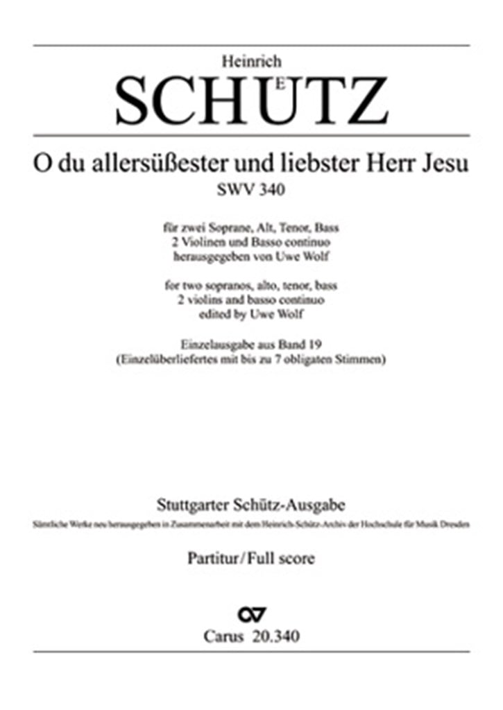 O du allersüßester und liebster Herr Jesu